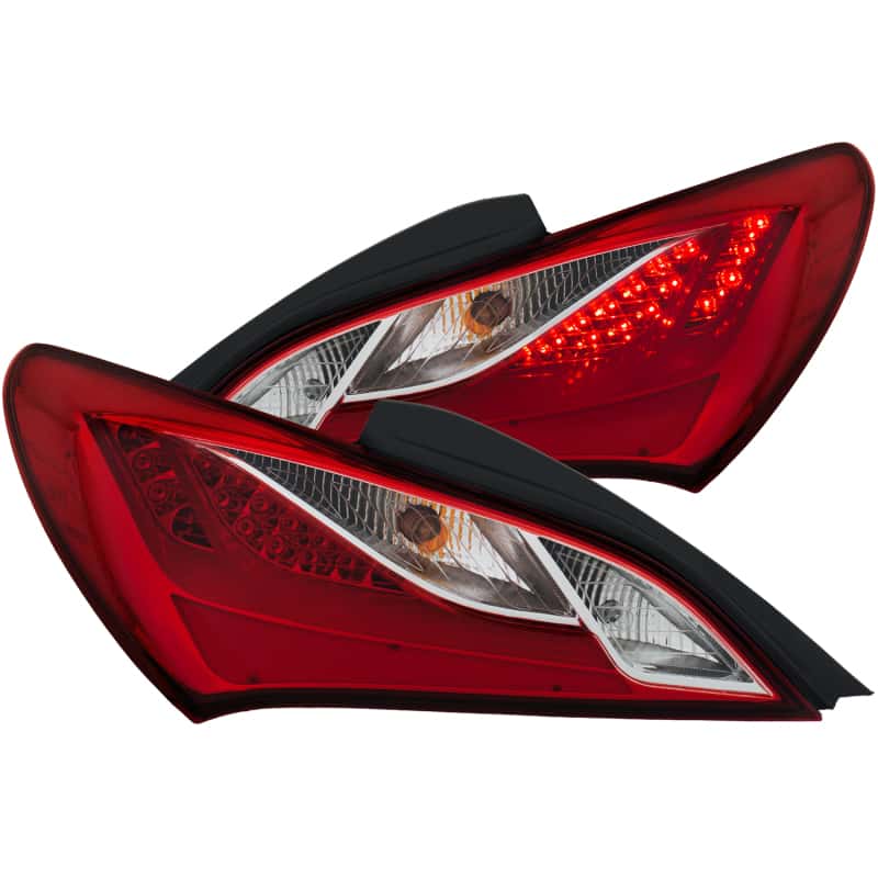 ANZO — ANZO 2010-2013 Hyundai Genesis LED Taillights Red/Clear - view 1
