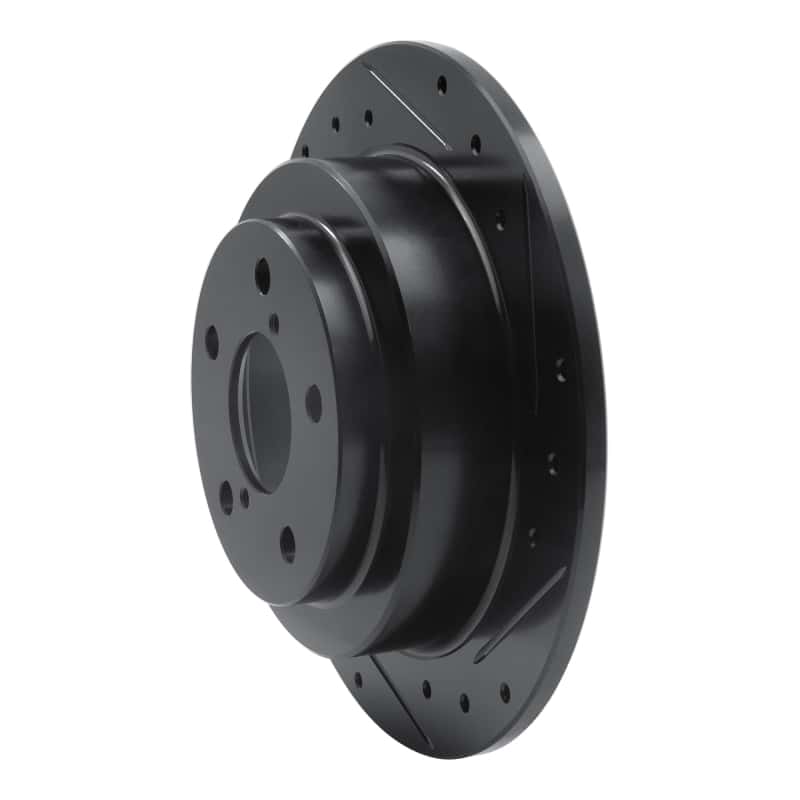 R1 Concepts — R1 90-08 Saab 9-2X Rear Right Drilled & Slotted Black Brake Rotor
R1 Brake Rotor Drill - view 2