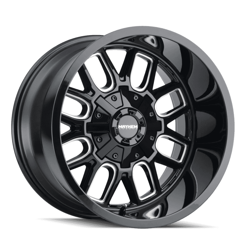 Mayhem — Mayhem 8107 Cogent 20x10 / 6x135 BP / -19mm Offset / 106mm Hub Black w/ Milled Spokes Wheel
MAYHEM 8107 - view 3