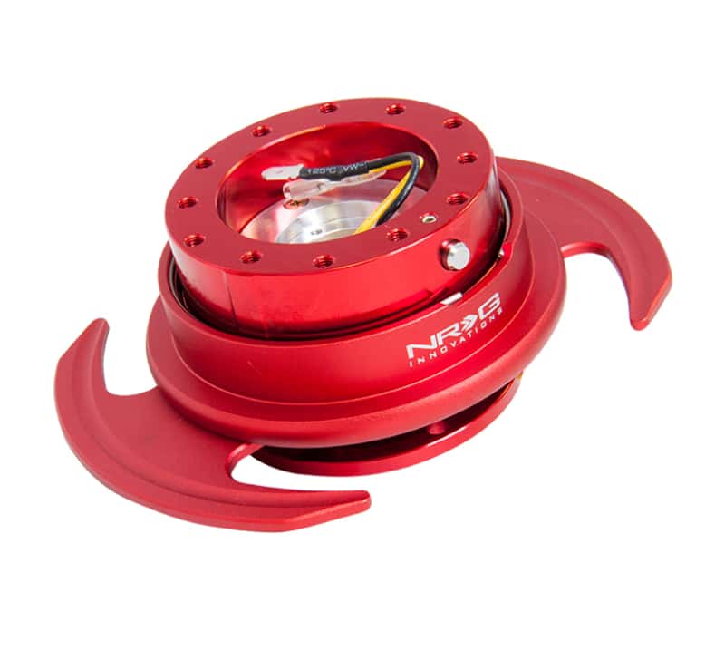 NRG — NRG Quick Release Kit Gen 3.0 - Red Metal Body / Red Ring w/Handles - view 1