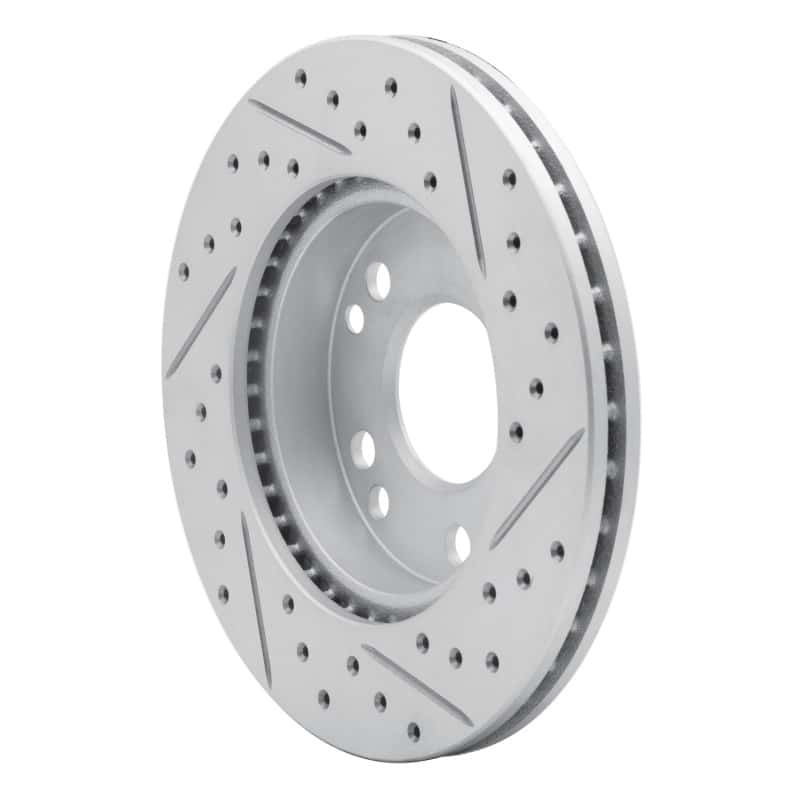 R1 Concepts — R1 87-93 Mercedes-Benz 190D Front Left Drilled & Slotted Geo-Carbon Rotor - view 4