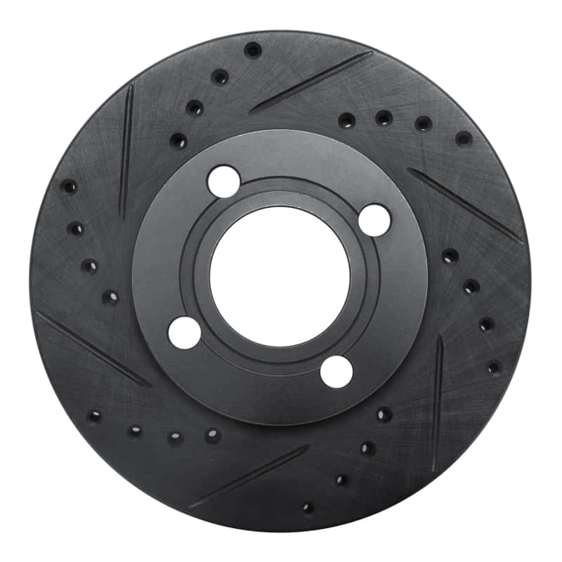 R1 Concepts — R1 84-87 Audi 4000 Quattro Front Left Drilled & Slotted Black Brake Rotor
R1 Brake Rotor Drill - view 1