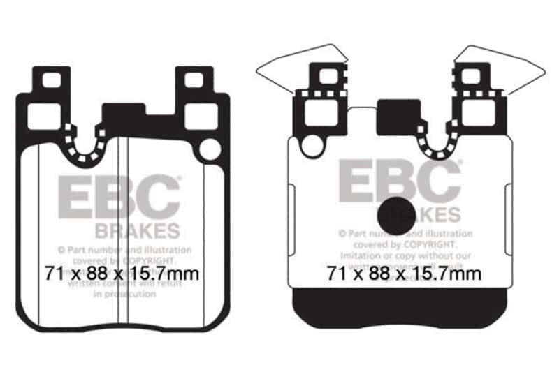 EBC — EBC 13-18 BMW 335i (F30) Bluestuff Rear Brake Pads
Disc Brake Pad - view 4