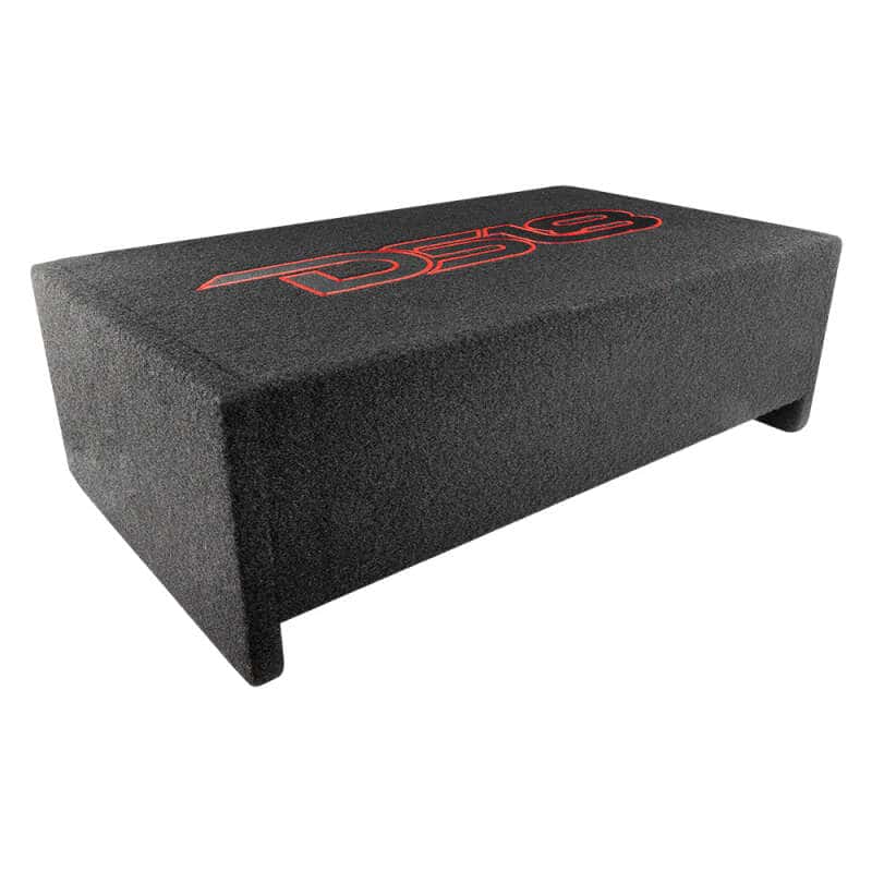 DS18 — DS18 Single 10in Shallow Subwoofer & Enclosure 300 Watt RMS Downfiring Sealed Black Carpet Amplified - view 2