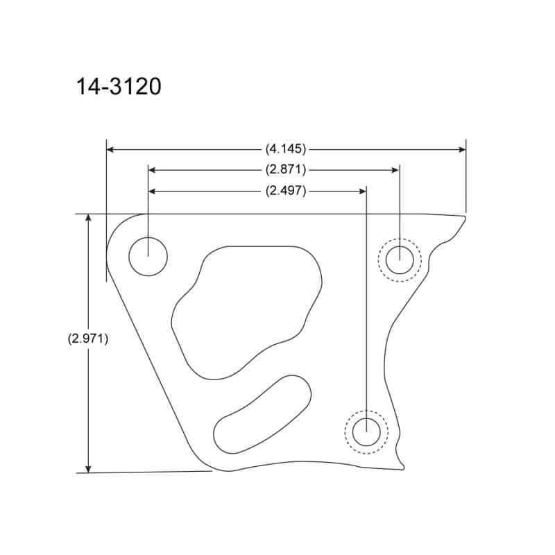 Peterson Fluid Systems — Peterson Fluid Systems Chevrolet Big Block Mount Blade - Left Side
R4 MOUNT BLADE - view 2