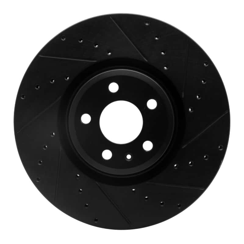 R1 Concepts — R1 2018-2025 Audi S5 Front Right Drilled & Slotted Black Brake Rotor
R1 Brake Rotor Drill - view 1