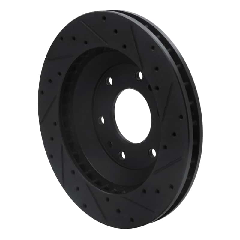 R1 Concepts — R1 02-05 Buick Rainier Front Left Drilled & Slotted Black Brake Rotor
R1 Brake Rotor Drill - view 4