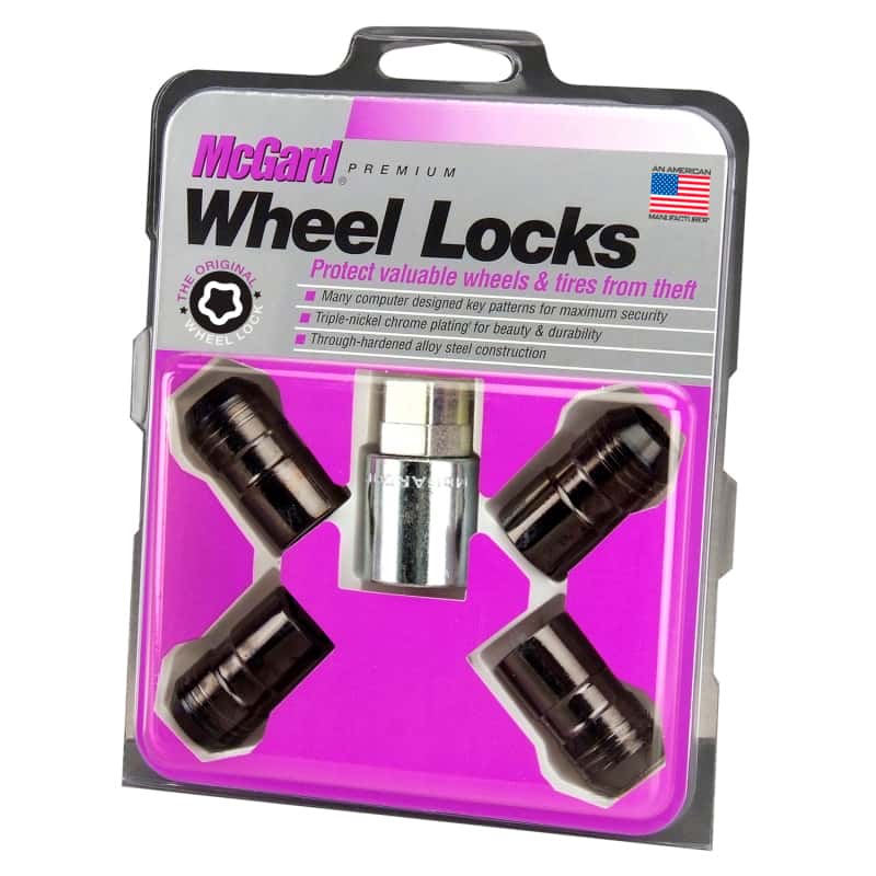 McGard — McGard Wheel Lock Nut Set - 4pk. (Cone Seat) M14X1.5 / 21mm & 22mm Dual Hex / 1.639in. L - Black - view 6