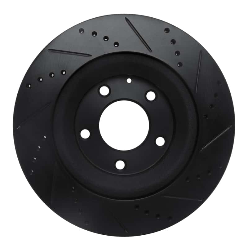 R1 Concepts — R1 04-11 Mazda RX-8 Rear Left Drilled & Slotted Black Brake Rotor
R1 Brake Rotor Drill - view 5