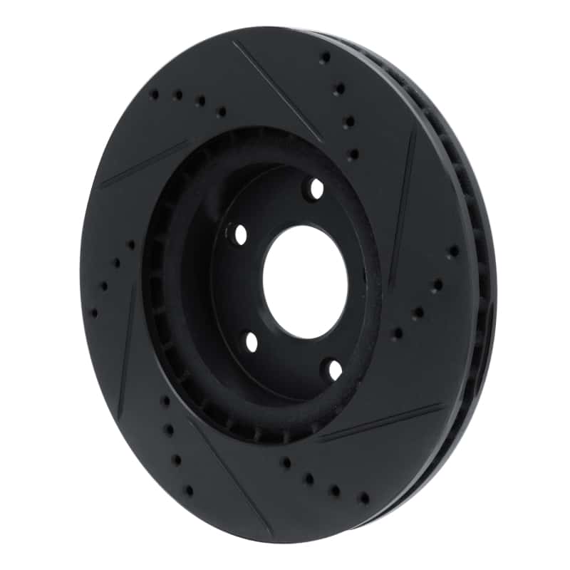 R1 Concepts — R1 10-14 Renault SAFRANE (Mexico) Front Left Drilled & Slotted Black Brake Rotor
R1 Brake Rotor Drill - view 4
