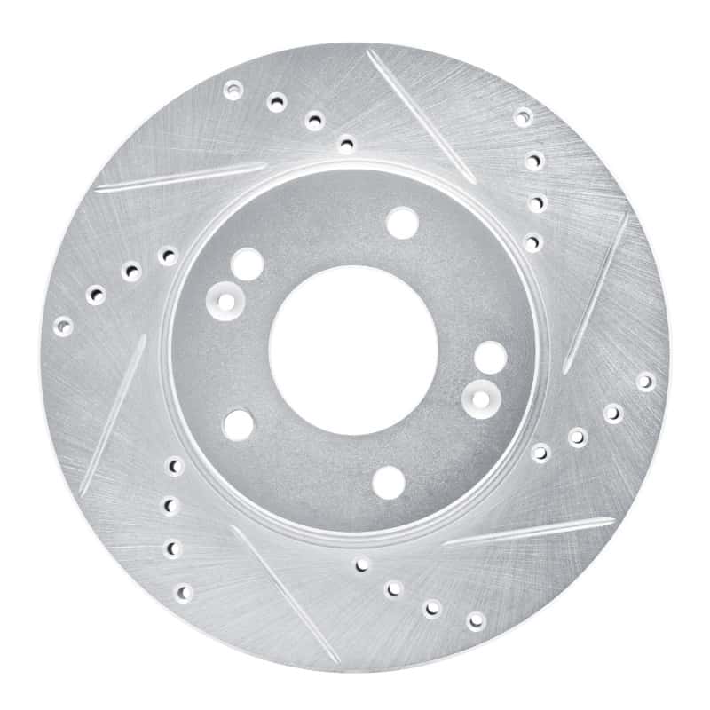 R1 Concepts — R1 10-11 Kia SOUL Front Right Drilled & Slotted Silver Brake Rotor
R1 Brake Rotor Drill - view 1