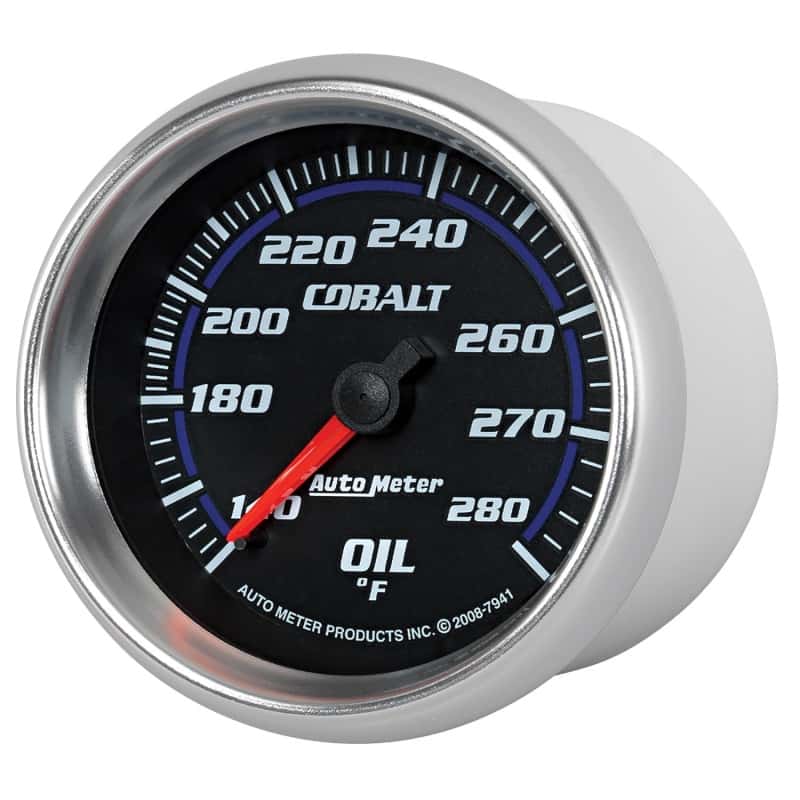 AutoMeter — Autometer Cobalt 66.7mm 140-280 Degree F Mechanical Oil Temperature Gauge
GA 2.6" OT 280F M CB - view 8