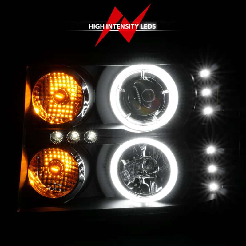 ANZO — ANZO 2007-2013 GMC Sierra 1500 Projector Headlights w/ Halo Black
Head Light Set
HdLtSet - view 14