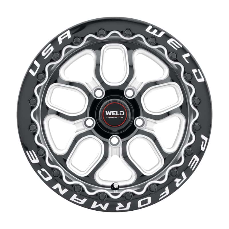 Weld — Weld S907 15X10 Laguna Beadlock 5X114.3 ET25 BS6.5 Gloss Black MIL Dia 78.1 - view 1
