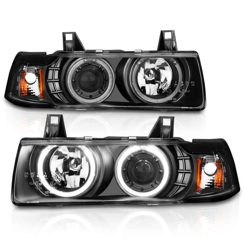 ANZO — ANZO 1992-1998 BMW 3 Series E36 Projector Headlights w/ Halo Black G2 1 pc
Head Light Set
HdLtSet - view 5