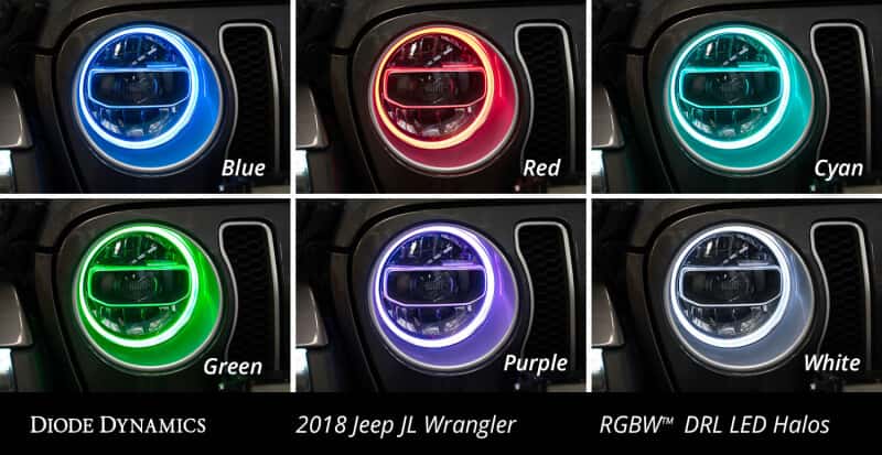 Diode Dynamics — Diode Dynamics 18-21 Jeep JL Wrangler/Gladiator RGBW HD LED Halos - view 6