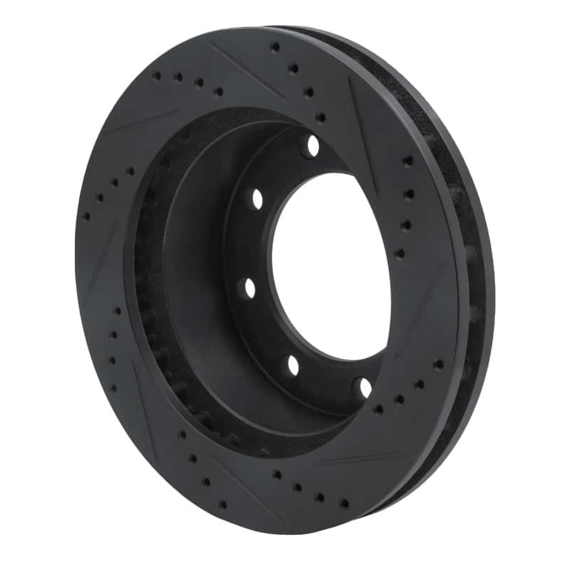 R1 Concepts — R1 99-05 Ford F-250 4WD (Super Duty) Front Left Drilled & Slotted Black Brake Rotor
R1 Brake Rotor Drill - view 4