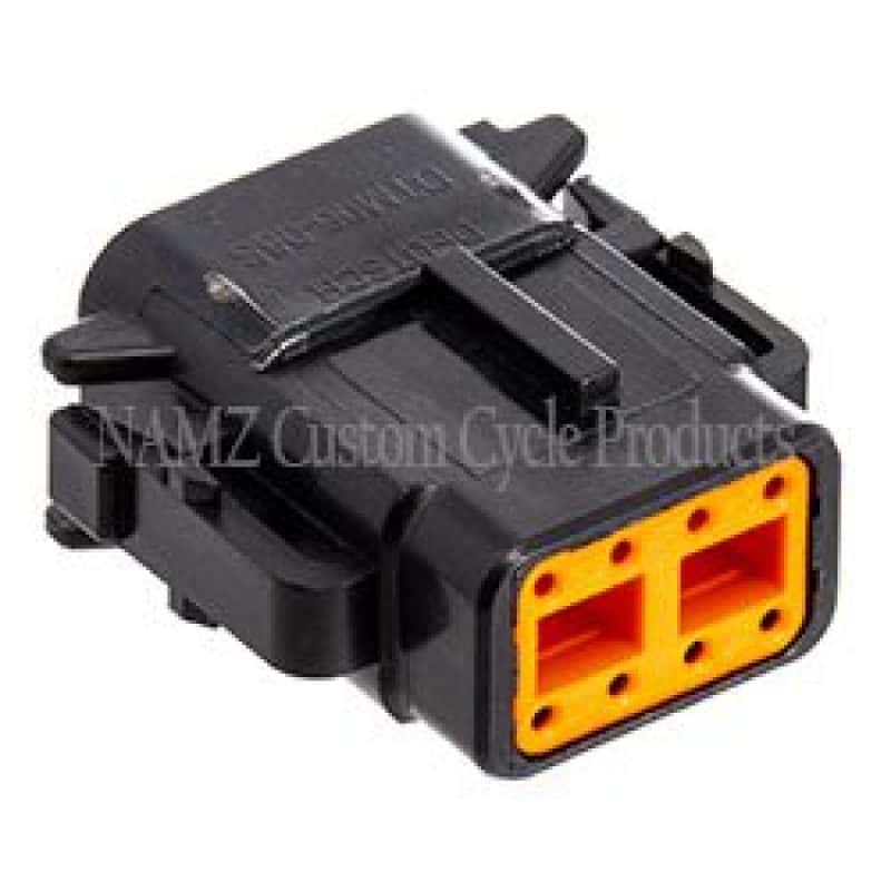 NAMZ — NAMZ Deutsch DTM 8-Position Black Plug w/(8) Stamped Terminals & Wedgelock (HD 74118-98BK) - view 2