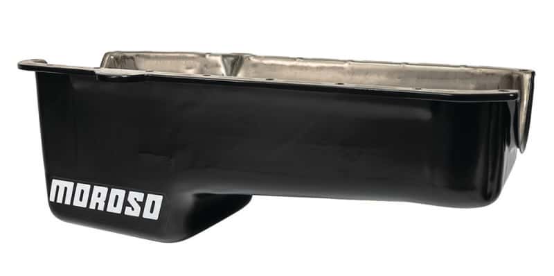 Moroso — Moroso Pre-80 Chevrolet Small Block (w/Driver Side Dipstick) Wet Sump 5qt 7.5in Steel Oil Pan - Blk - view 4