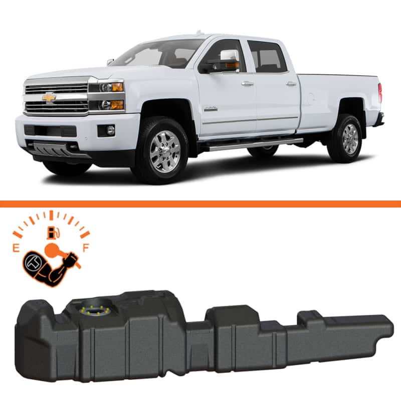 Titan Fuel Tanks — Titan Fuel Tanks 11-16 GM 2500/3500 Duramax Crew/Ext. Cab Long Bed 60 Gallon XXL Mid-Ship Fuel Tank
Fuel Tank - view 1