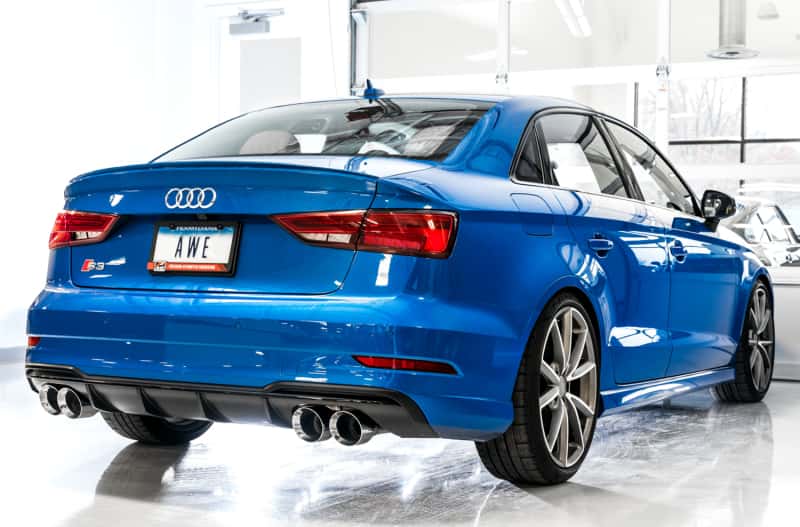 AWE Tuning — AWE Tuning Audi 8V S3 SwitchPath Exhaust w/Chrome Silver Tips 102mm
SwitchPath™ Exhaust - view 3