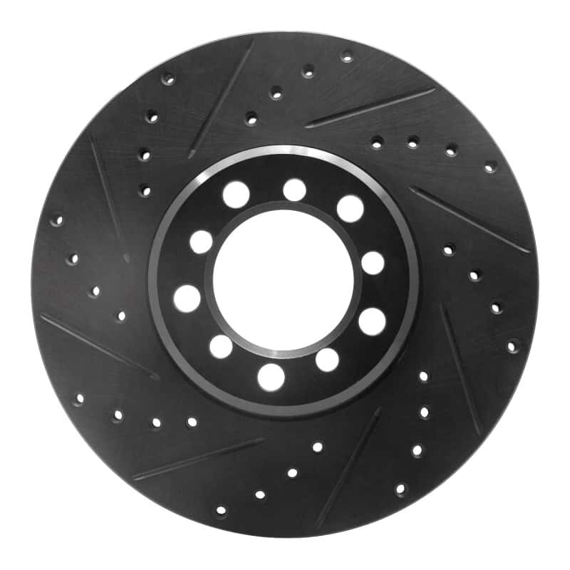 R1 Concepts — R1 85-91 Mercedes-Benz 300SE Front Left Drilled & Slotted Black Brake Rotor
R1 Brake Rotor Drill - view 1
