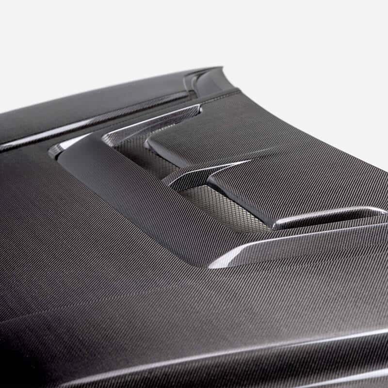 Seibon — Seibon 22-24 Toyota Tundra / 23-24 Toyota Sequoia RR-Style Carbon Fiber Hood - view 6