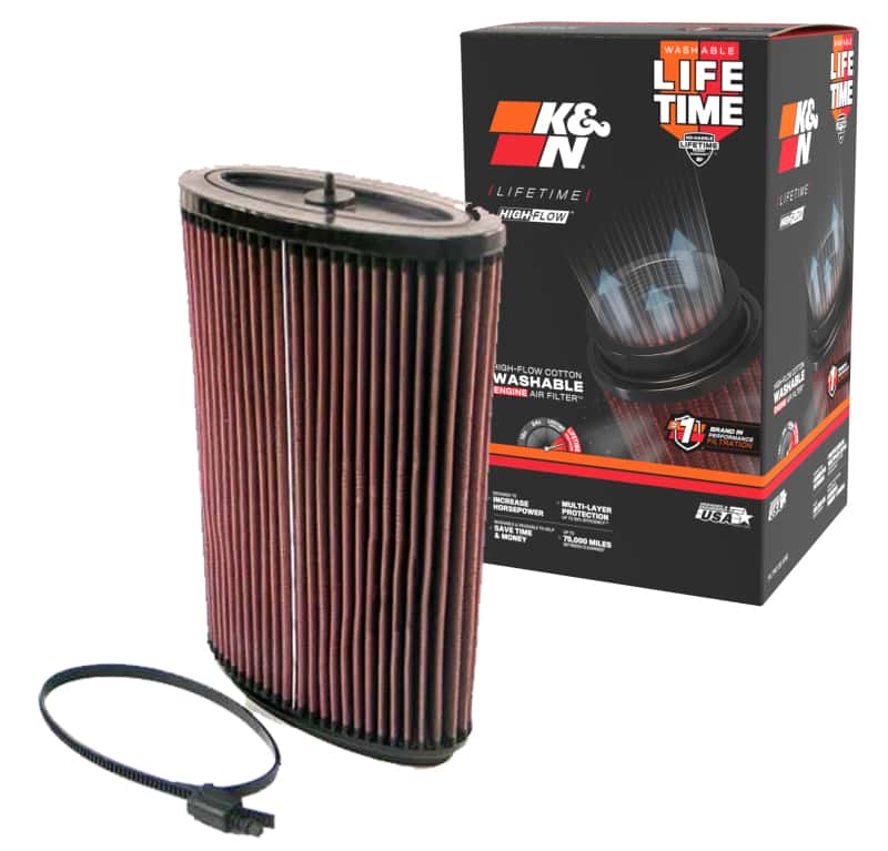 K&N Engineering — K&N 05-06 Porsche Boxster 2.7L-F6/3.2L-F6 Drop In Air Filter
Replacement Air Filt
Air Filter - view 4