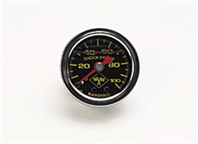 Russell — Russell Performance 100 psi fuel pressure gauge black face chrome case (Liquid-filled) - view 1