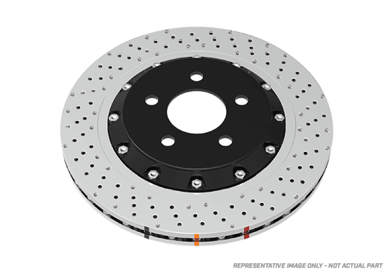 DBA — DBA 01-03 Acura CL Front 5000 2-Piece Drilled & Slotted Rotor w/Black Hat
Brake Rotor - view 1