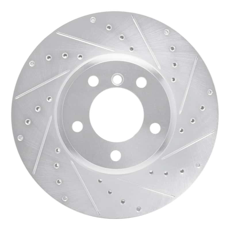 R1 Concepts — R1 04-10 BMW 530I Front Right Drilled & Slotted Silver Brake Rotor
R1 Brake Rotor Drill - view 1