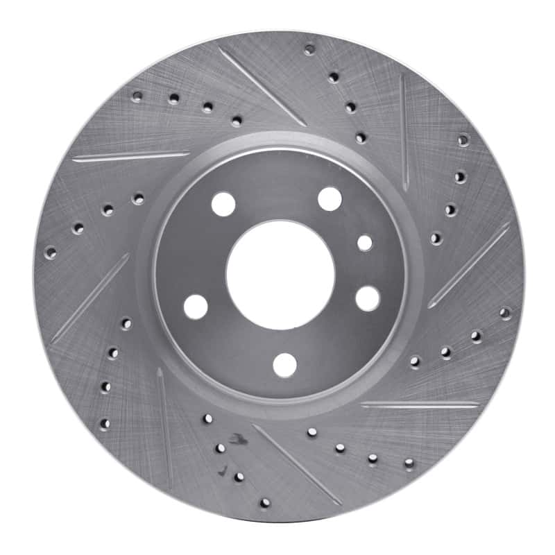 R1 Concepts — R1 13-20 Ford Special SERVICE POLICE Sedan Front Right Drilled & Slotted Silver Brake Rotor
R1 Brake Rotor Drill - view 1