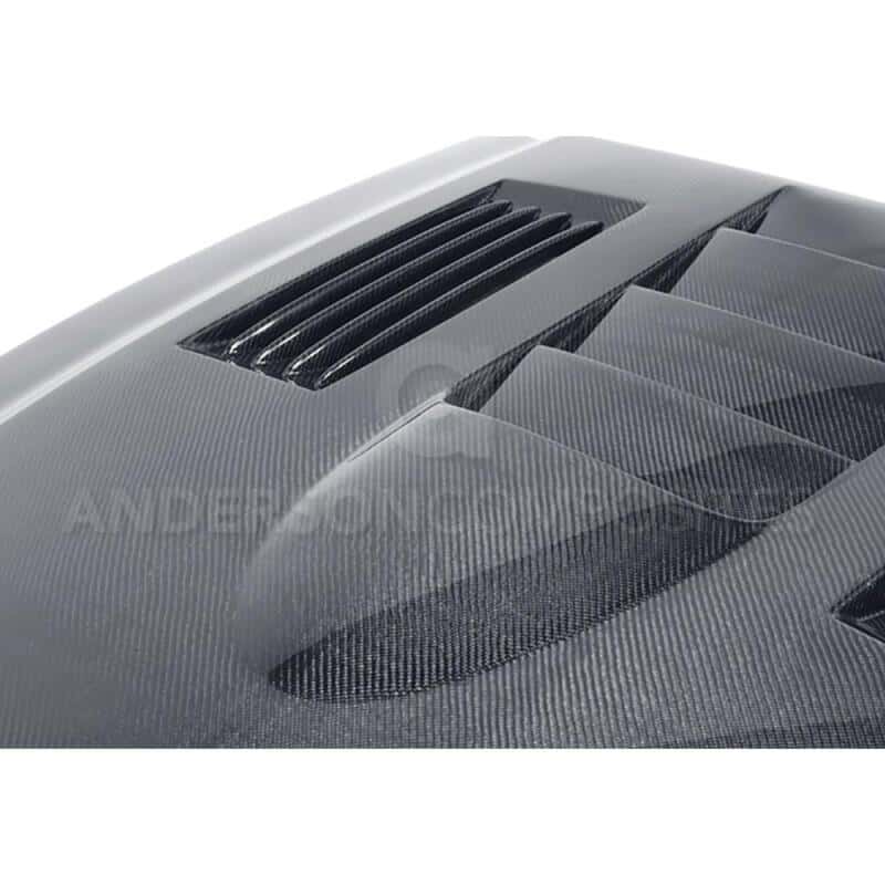 Anderson Composites — Anderson Composites 10-14 Ford Mustang/Shelby GT500 and 2013-2014 GT/V6 Type-SS Hood - view 5