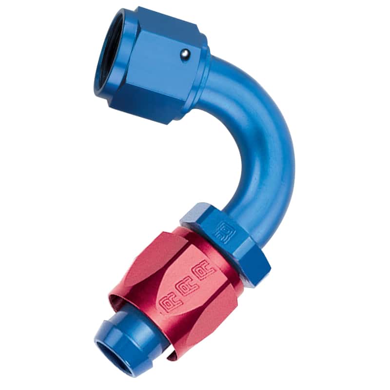 Russell — Russell Performance -6 AN Red/Blue 120 Degree Full Flow Swivel Hose End (With 9/16in Radius)
Hose Fitting - view 2