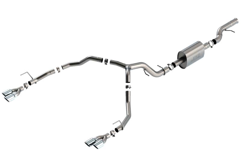 Borla — Borla 21-22 Chevrolet Tahoe 6.2L V8 2/4WD 4DR Brushed T-304 Stainless Steel S-Type Cat-Back Exhaust
Cat-Back System - view 1