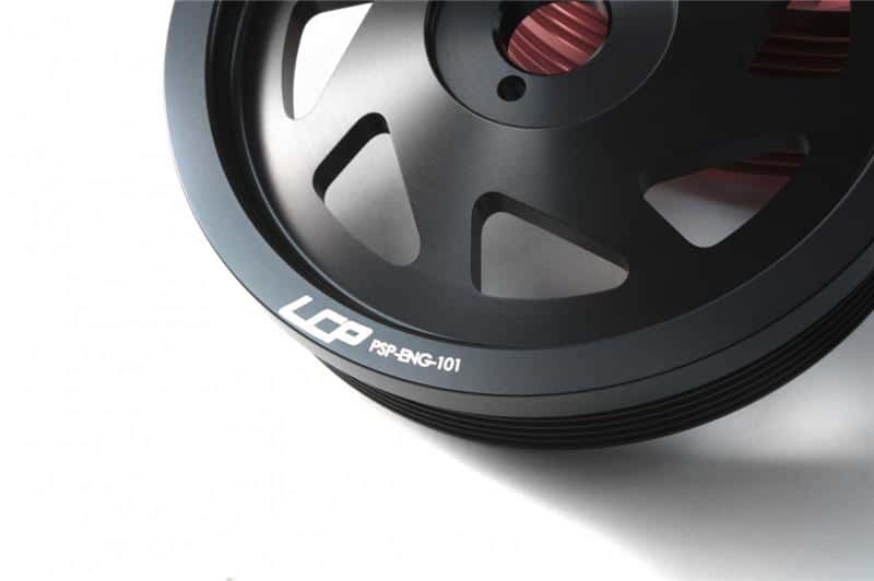 Perrin Performance — PERRIN 15-18 Subaru WRX / 13-20 BRZ / 14-18 FXT / 13-16 Crosstrek Lightened Crank Pulley - Black - view 3