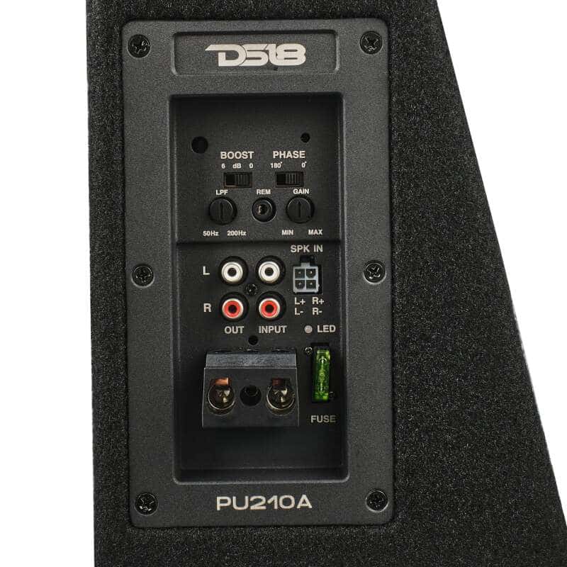 DS18 — DS18 Dual 10in Shallow Enclosure w/ Subwoofer 350 Watts RMS Sealed Black Carpet Amplified - view 5