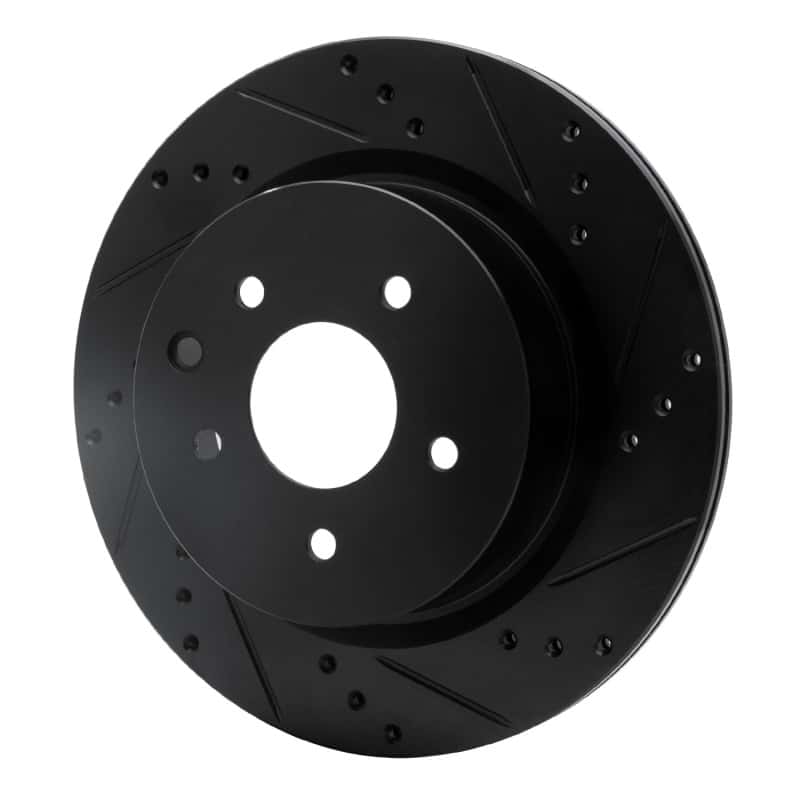 R1 Concepts — R1 05-25 Infiniti EX37 Rear Right Drilled & Slotted Black Brake Rotor
R1 Brake Rotor Drill - view 2
