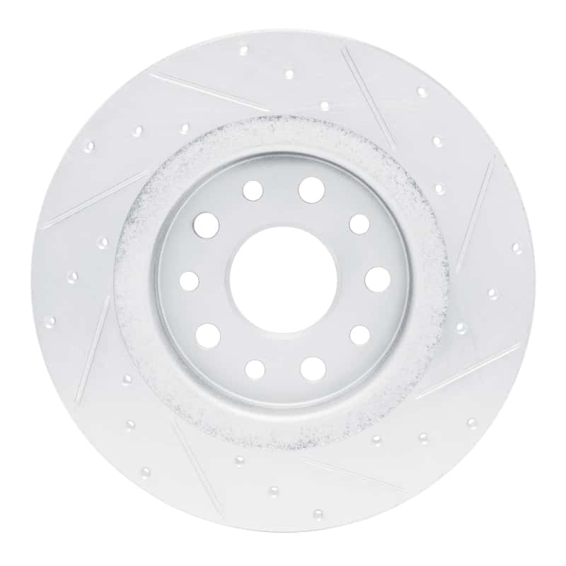 R1 Concepts — R1 22-25 Jeep Grand Cherokee Rear Left Drilled & Slotted Silver Brake Rotor - view 5