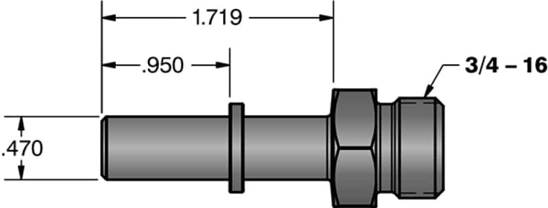 Fleece Performance — Fleece Performance Universal 12mm Quick Connect to 3/4in-16 O-ring (-8 AN)
Hose Connector - view 7