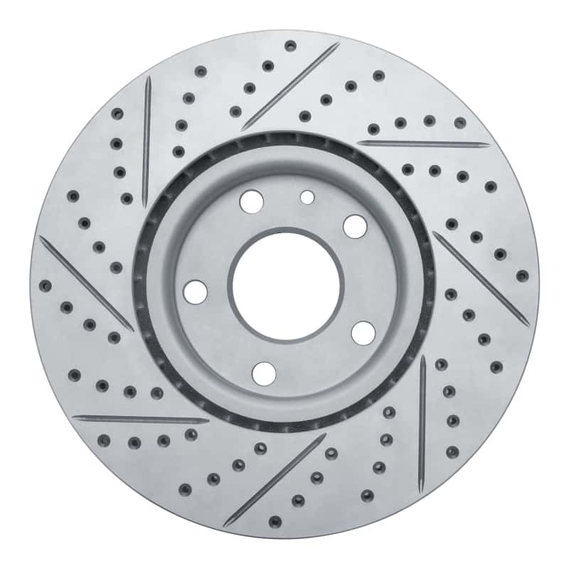 R1 Concepts — R1 14-19 Chevrolet Corvette Front Right Drilled & Slotted Geo-Carbon Rotor - view 5