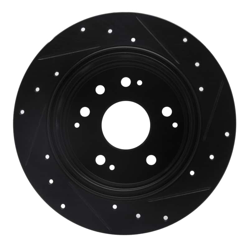 R1 Concepts — R1 01-03 Acura CL Rear Left Drilled & Slotted Black Brake Rotor
R1 Brake Rotor Drill - view 5