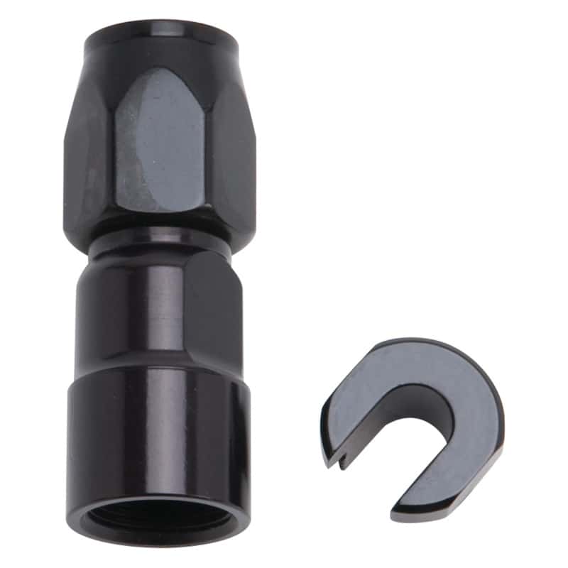 Russell — Russell Performance 3/8in SAE Quick Disc Female to -6 Hose Black Straight Hose End
Hose End - view 1