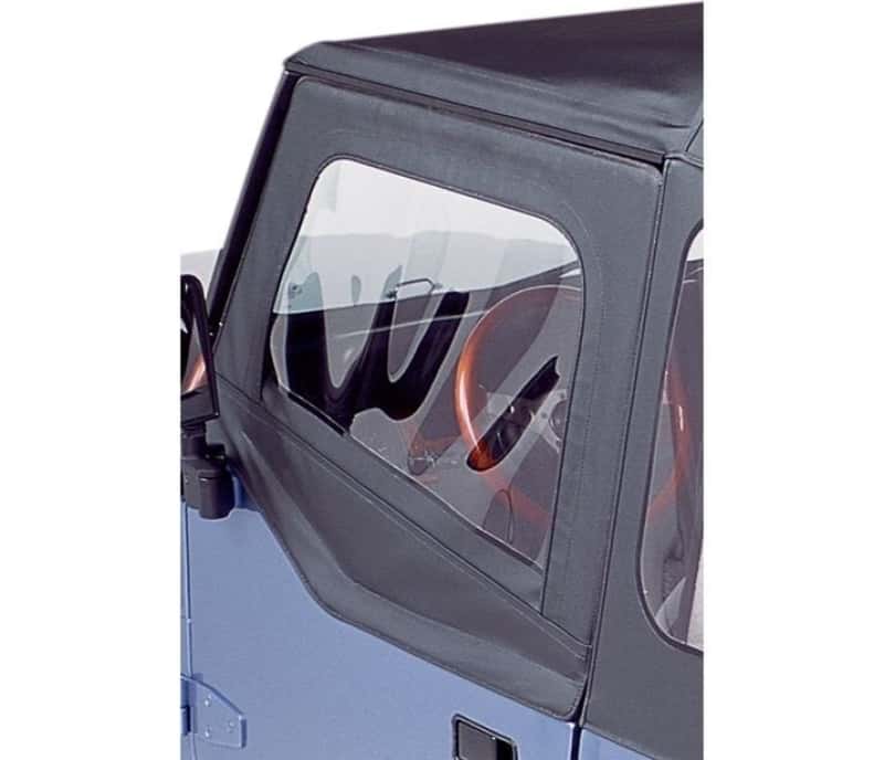 Bestop — Bestop 88-95 Jeep Wrangler YJ Upper Fabric Doors (Square Upper Rear Corner Black Crush)
Upper Fabric Doors - view 1