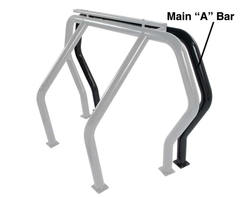 Go Rhino — Go Rhino RHINO Bed Bar - Front Main A bar - Black
Classic Bed Bars - view 1