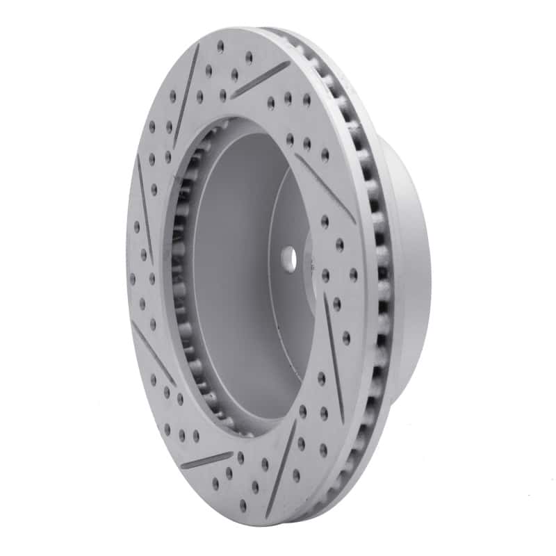 R1 Concepts — R1 99-06 Jeep Cherokee Front Right Drilled & Slotted Geo-Carbon Rotor - view 4