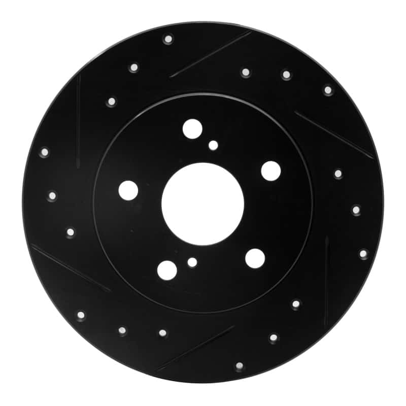 R1 Concepts — R1 08-18 Pontiac Vibe Rear Left Drilled & Slotted Black Brake Rotor
R1 Brake Rotor Drill - view 1