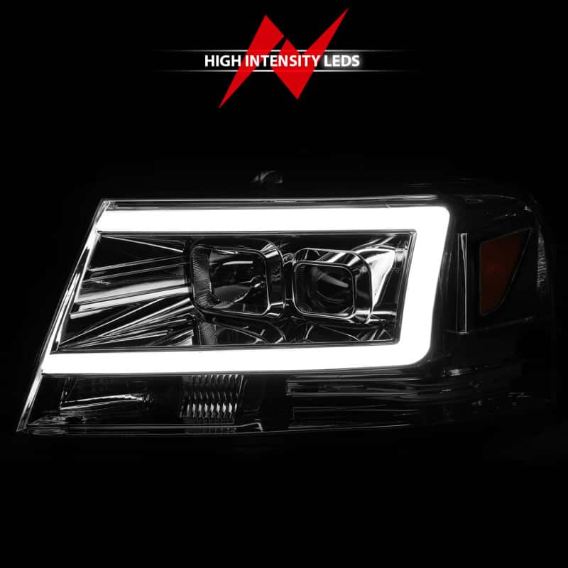 ANZO — ANZO 2004-2008 Ford  F-150 Projector Headlights w/ Light Bar Chrome Housing
Head Light Set
HdLtSet - view 12