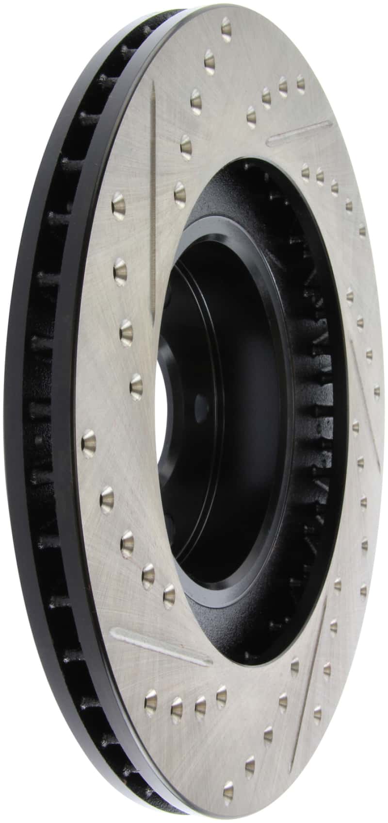 Stoptech — StopTech 02-10 Subaru WRX Slotted & Drilled Left Front Rotor (exc. STi)
Slot/Drill Rotor - view 1