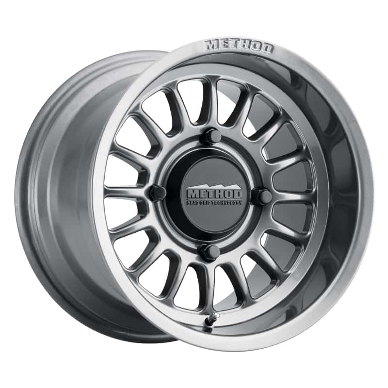 Method Wheels — Method MR411 Bead Grip 14x7 / 4+3/13mm Offset / 4x156 / 132mm CB Gloss Titanium Wheel - view 2